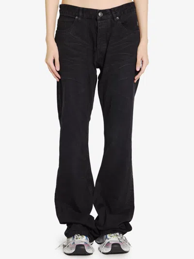 Balenciaga Jeans Dritti A Vita Bassa In Black