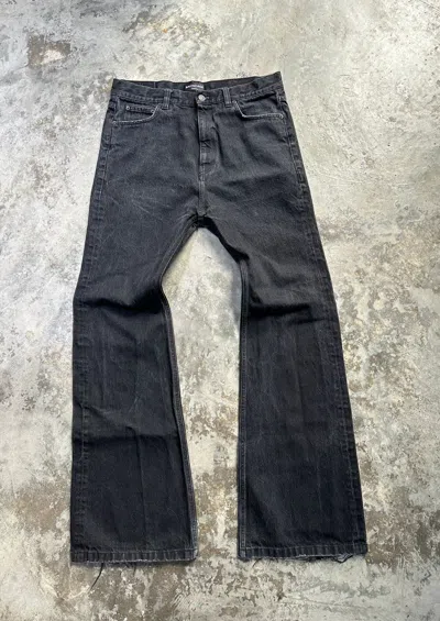 Pre-owned Balenciaga Jeans Flared Unifit Size M In Black | ModeSens