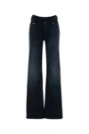 Balenciaga Women Blue Five-pocket Jeans With Curved Waist And Faded Effect In Cotton Woman