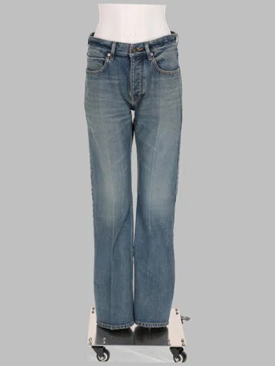 Balenciaga Jeans In Denim Con Dettagli Usurati In Blue