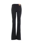 Balenciaga Women`s Slim Fit Bootcut Pants In Black/green/red In Black