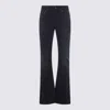 Balenciaga Black Cotton Bootcut Jeans In Black