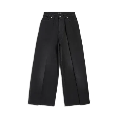 Pre-owned Balenciaga Jeans Pants Cargo Workwear 767983tnw111672 In Black Denim