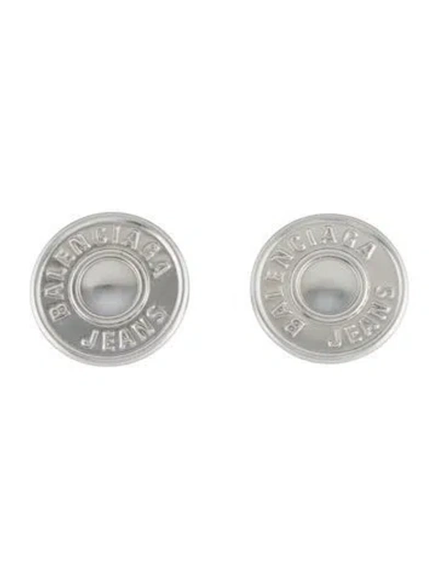Pre-owned Balenciaga Jeans Stud Earrings In Multi