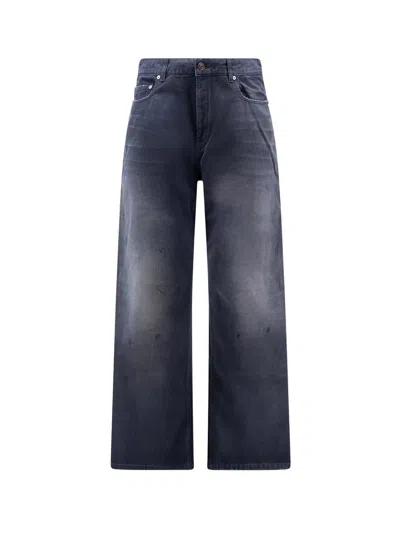 Balenciaga Jeans With A Distressed Look In Blue