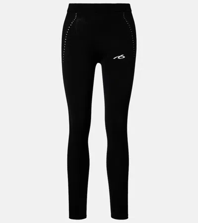 Balenciaga Sporty Athletic Sweater Knit Leggings In Multi