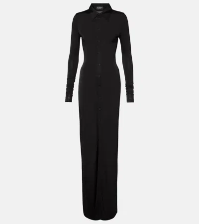 Balenciaga Jersey Maxi Dress In Black
