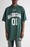 Balenciaga Graphic Print Basketball Short Sleeve T-shirt In Green