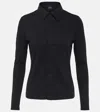 Balenciaga Black Elastic Shirt In Techno Fabric Stretch Woman
