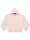 Balenciaga Nude Hoodie White Red Logo In Pink