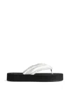Balenciaga Jet Leg Platform Flip Flops In Viscose In Black