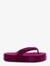Balenciaga Jet Lag Stretch Velvet Platform Thong Sandals In Purple