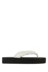 Balenciaga Jet Leg Platform Flip Flops In Viscose In Multi
