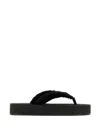 Balenciaga Jet Leg Platform Flip Flops In Viscose In Black