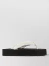 Balenciaga Jet Leg Platform Flip Flops In Viscose In White