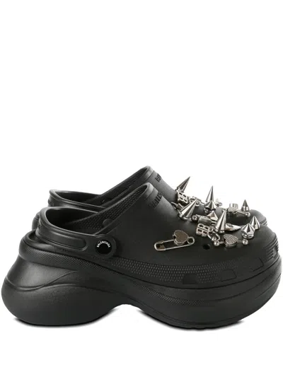 Balenciaga Jibbitz Mules In Black