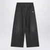 Balenciaga Trompe Loeil Denim Trousers In Gray