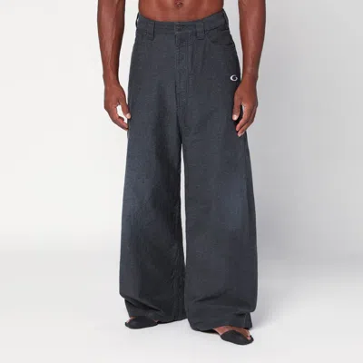 Balenciaga Jogger Pants Trompe L?oeil Anthracite Grey In Blue
