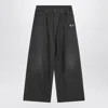 Balenciaga Trompe Loeil Denim Trousers In Black