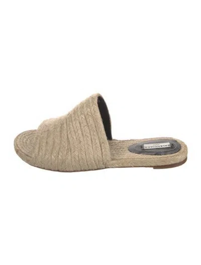 Pre-owned Balenciaga Jute Slides In Neutral