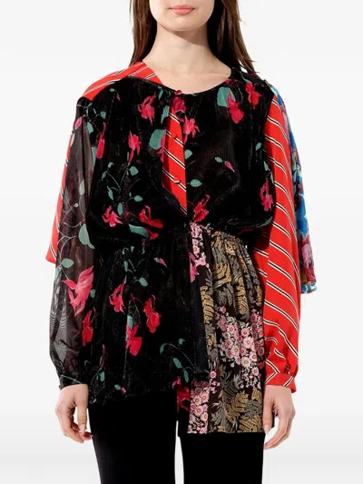 Balenciaga Kaleidoscope Patchwork Top In Multi