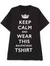 Balenciaga Serene Crew Neck Cotton T-shirt In Black