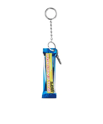 Balenciaga Keychain Energy Bar Charm In Marine Blue