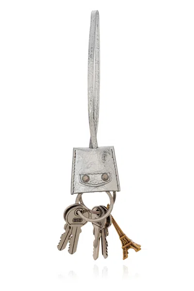 Balenciaga Keychain With Decorative Keys In Silber