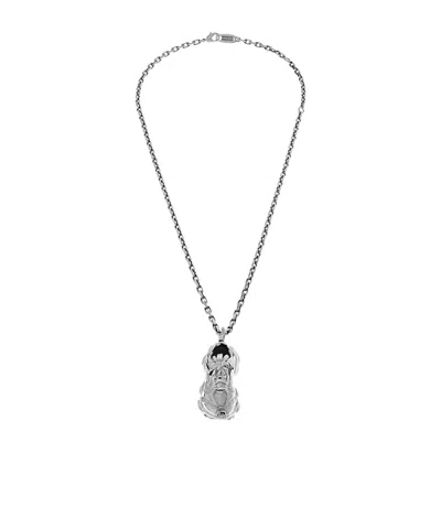 Balenciaga Keyholder Thin Cargo Necklace In Gray