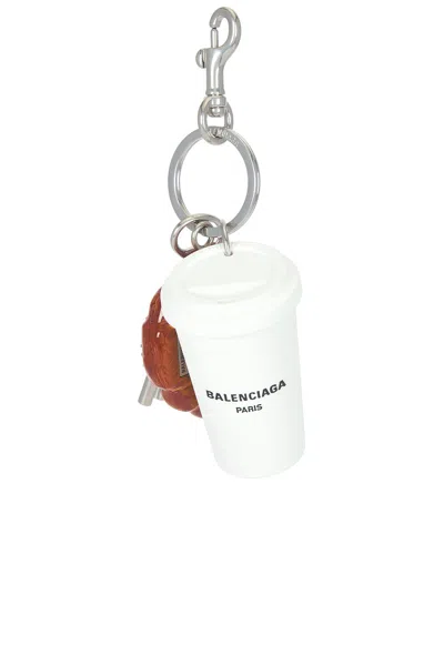 Balenciaga Keyring Coffee Cup In Multicolor