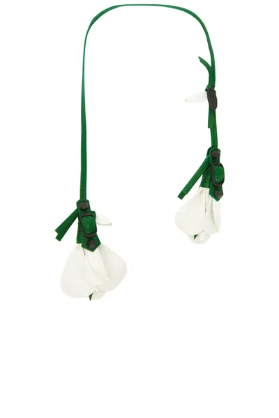 Balenciaga Keyring Le City Roses In Clogreen & Optic White