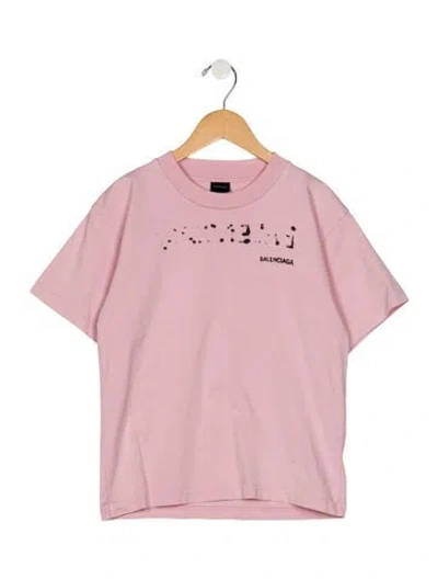 Pre-owned Balenciaga Kid Boy's Tee Shirt In Pink