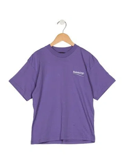 Pre-owned Balenciaga Kid Boy's Tee Shirt In Purple