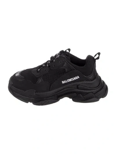 Pre-owned Balenciaga Kid Boys' Chunky Low-top Sneakers In Black/white