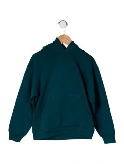 Pre-owned Balenciaga Kids Boys' Embroidered Hoodie In Blue