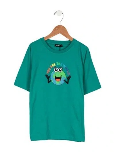 Pre-owned Balenciaga Kids Boys' Graphic Print T-shirt W/tags In Green