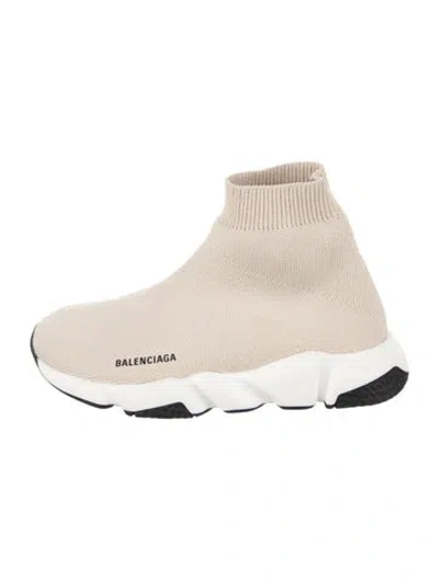 Pre-owned Balenciaga Kids' Speed Mid Top Slip-on Sneaker In Neutrals