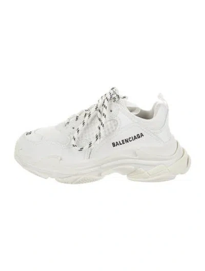 Pre-owned Balenciaga Kids' Triple S Sneakers In White