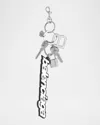 Balenciaga Kit Charm Keychain In Metallic