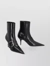 Balenciaga Women Leather Ankle Boots With Maxi Buckle In Black