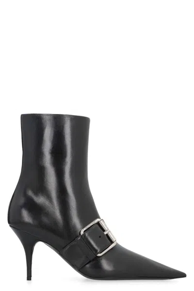 BALENCIAGA BALENCIAGA KNIFE 80 LEATHER ANKLE BOOTS