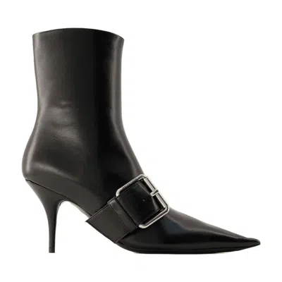Balenciaga Knife Belt M80 Ankle Boots In Black
