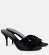 Balenciaga Knife Bow Viscose & Silk Sandals In Black