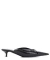 Shop Balenciaga Knife Bow Arena L40 Heeled Mules In Black