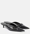 Balenciaga Knife Bow 40 Leather Mules In Black