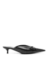 Balenciaga Knife Bow 40 Leather Mules In Black