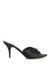 Balenciaga Knife Bow Viscose & Silk Sandals In Black