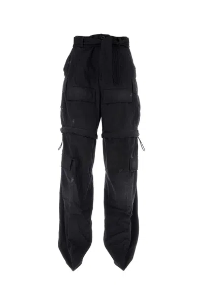 Balenciaga Knife Cargo Pantaboots In Cotton For Women In Black