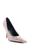 Balenciaga Knife Embellished Pointed Toe Pump In Multi