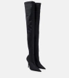 Balenciaga Knife Stretch Over-the-knee Stiletto Boots In Black